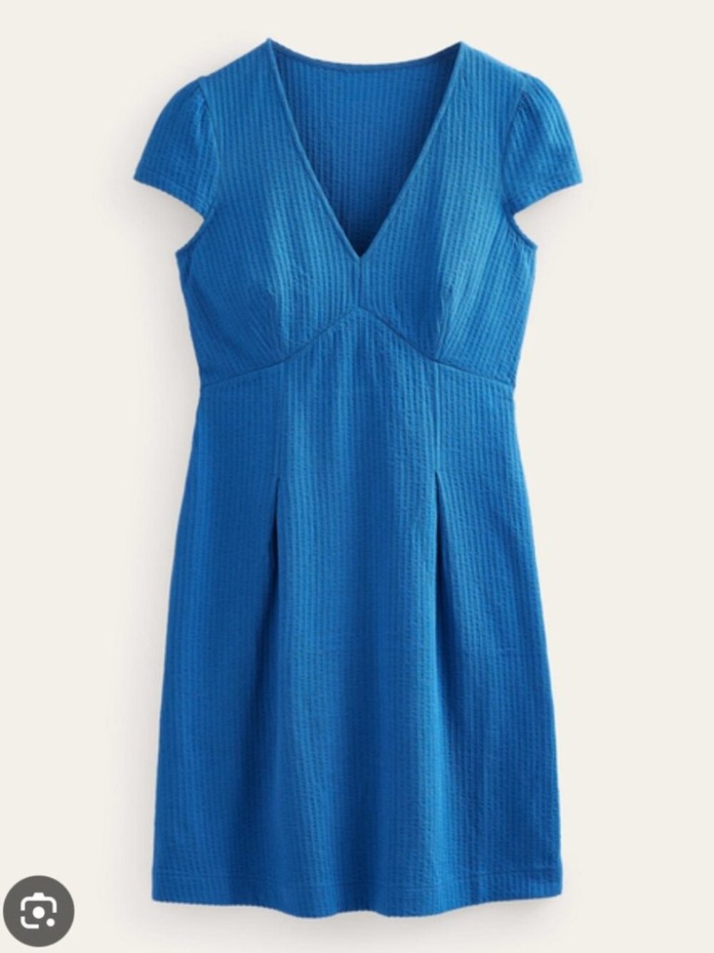 Boden Blue Seersucker Jersey Tea Dress